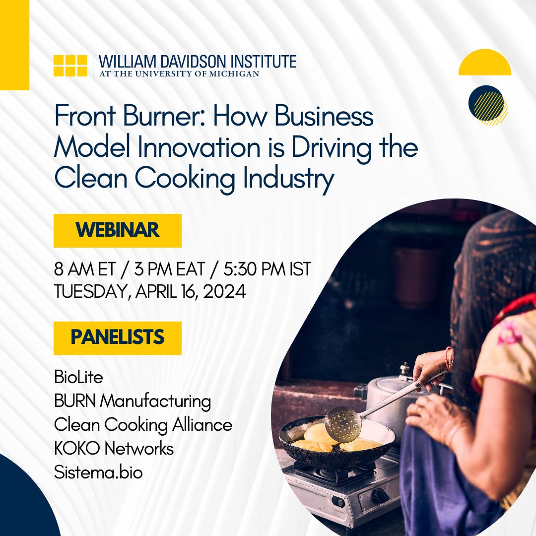 Graphic for clean cooking webinar