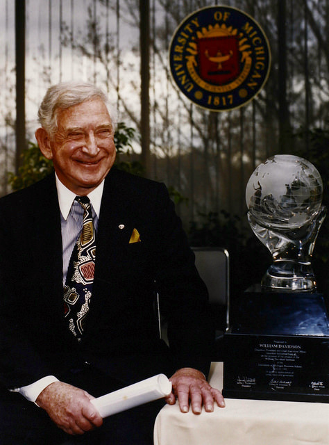 Bill Davidson smiling at the founding of the institute