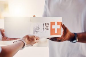 Box of medical supplies