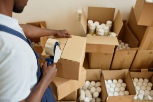 Health products in boxes